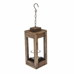 Dřevěná lucerna (výška 30 cm) – Dakls