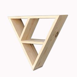 Dřevěná nástěnná police Simple Triangle