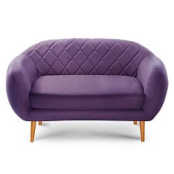 Dvoumístná pohovka Diva Criss Cross Dark Purple