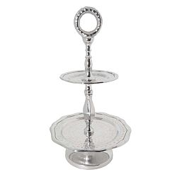 Dvoupatrový podnos Clayre & Eef Nurto, výška 29 cm