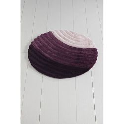 Fialová koupelnová předložka Well Cap, ⌀ 90 cm