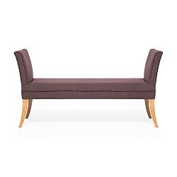 Fialová lavice Vivonita Selma Linen, 130 x 67 cm