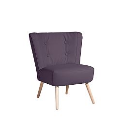 Fialové křeslo Max Winzer Neele Leather Violet