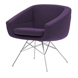 Fialové křeslo Softline Aiko Eco Cotton Lilac
