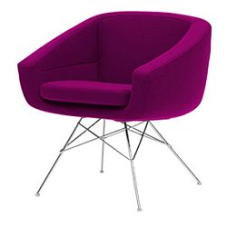 Fialové křeslo Softline Aiko Felt Violet