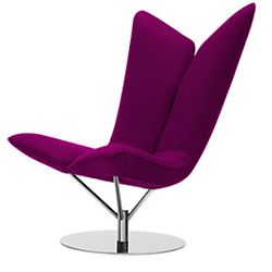 Fialové křeslo Softline Angel Felt Violet