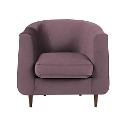 Fialové sametové křeslo Kooko Home Glam