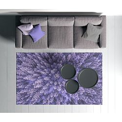 Fialový koberec Oyo home Suzzo Flower, 80 x 150 cm