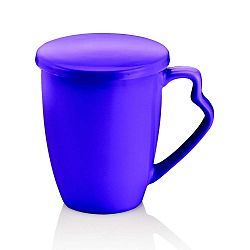 Fialový porcelánový hrnek s víkem Efrasia