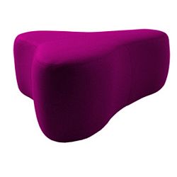 Fialový puf Softline Chat Felt Violet, délka 90 cm