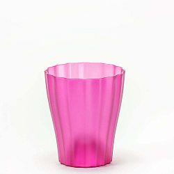 Fialový transparentní květináč Plastia Ola, ø 17 cm
