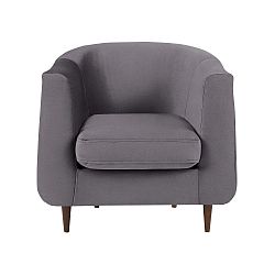 Grafitově šedé sametové křeslo Kooko Home Glam