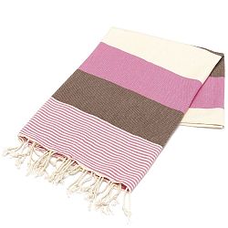 Hammam osuška American Stripes Pink, 100x180 cm