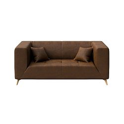 Hnědá dvojmístná pohovka MESONICA Toro