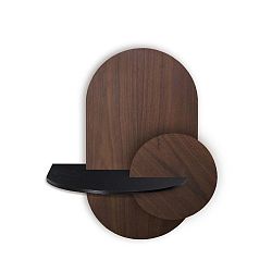 Hnědá modulární třídílná police Woodendot Alba M