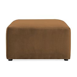 Hnědá podnožka Vivonita Velvet Cube