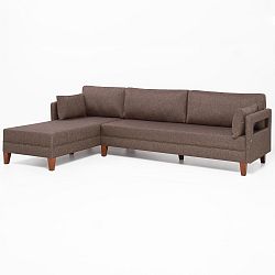 Hnědá pohovka levý roh Balcab Home Emily