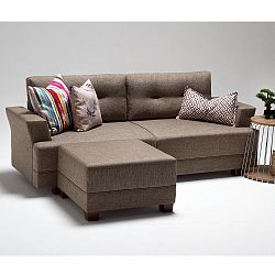 Hnědá pohovka levý roh Balcab Home Ingrid