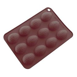Hnědá silikonová forma Orion Eggs, 23,5 x 15 cm