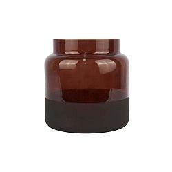 Hnědá skleněná váza PT LIVING Majestic, ⌀ 15 cm