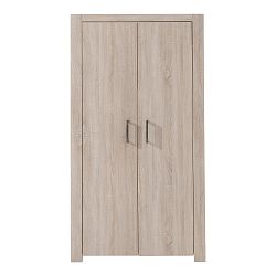 Hnědá skříň Vipack Aline Wood, výška 200 cm