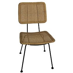 Hnědá židle s výpletem z proutí Simla Wicker