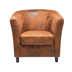 Hnědé křeslo Kare Design Africano
