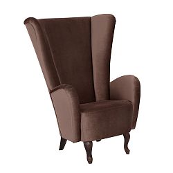 Hnědé křeslo Max Winzer Aurora Velvet