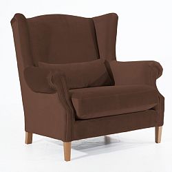 Hnědé křeslo Max Winzer Harvey Velvet