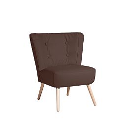 Hnědé křeslo Max Winzer Neele Leather Brown