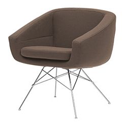 Hnědé křeslo Softline Aiko Felt Melange Camel