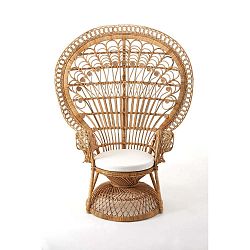 Hnědé křeslo z ratanu Premier Housewares Peacock
