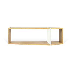 Hnědo-bílá police TemaHome One, 120 x 35 cm