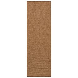 Hnědý běhoun BT Carpet Sisal, 80 x 350 cm