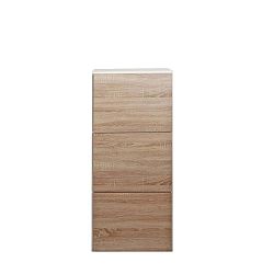 Hnědý botník s bílým korpusem TemaHome Bamboo