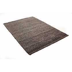 Hnědý koberec z vlny a bavlny Cotex, 140 x 200 cm