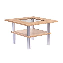 Hnědý konferenční stolek Knuds Padova, šířka 77 cm
