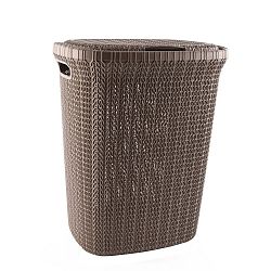 Hnědý koš na prádlo Orion Ratan, 55 l