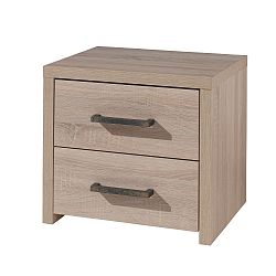 Hnědý noční stolek Vipack Aline, šířka 50 cm
