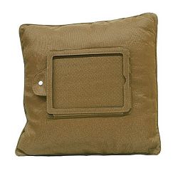 Hnědý polštář s držákem na iPad InnovaGoods