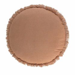 Hnědý povlak na polštář Kave Home Clarice, ø 45 cm