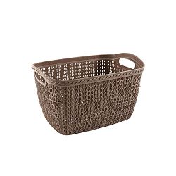 Hnědý prádelní koš Orion Knit, 10 l