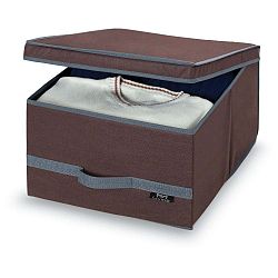 Hnědý úložný box Domopak Living, 24 x 50 cm
