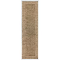 Hnědý vlněný koberec Flair Rugs Siena, 60 x 230 cm