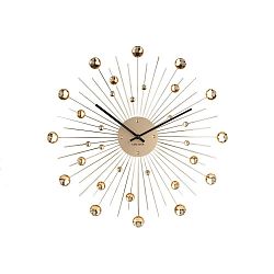 Hodiny ve zlaté barvě Karlsson Sunburst, ø 50 cm