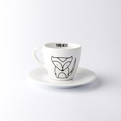 Hrnek na espresso s podšálkem Fox, 100 ml
