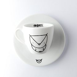 Hrnek na espresso s podšálkem Owl, 100 ml