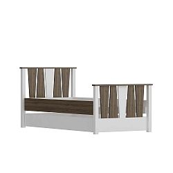 Jednolůžková postel Res Walnut White, 104 x 201 cm