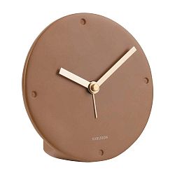 Karamelové hnědý budík Karlsson Mantel, ø 12 cm
