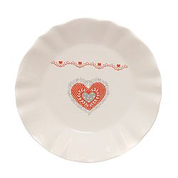 Keramický servírovací talíř Kasanova Heart, ø 21 cm
